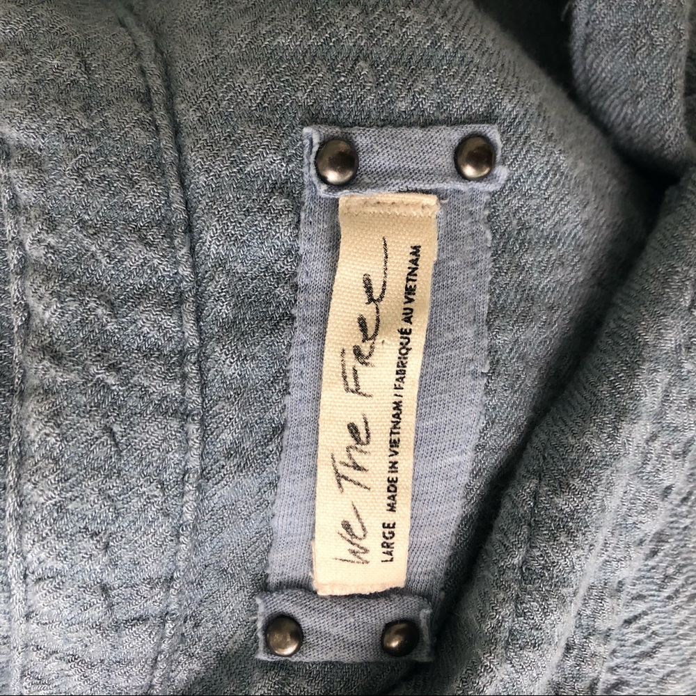 Free People Hidden Valley Button Down Shirt Large - Picture 7 of 8